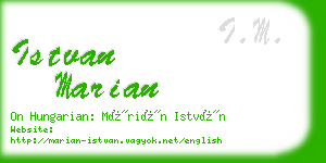 istvan marian business card